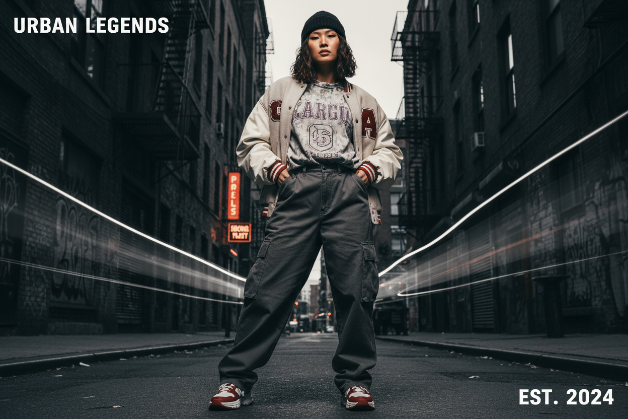Asian Woman Streetwear Banner